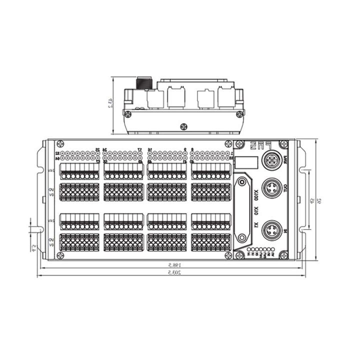 Modbus-RTU protocol, IP20, 64DI/DO adaptive configuration, PNP, Terminal, Remote Module, 009M73