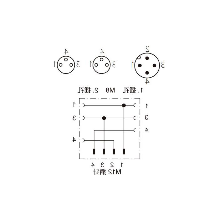 M12 5Pin Male /2M12 5Pin female, Y-connector, 644481